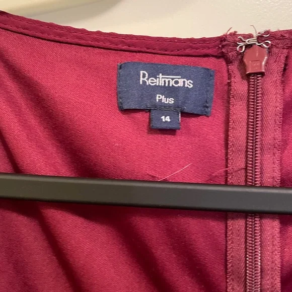 Reitmans Red Ruffled A-line Dress - Picture 2 of 3